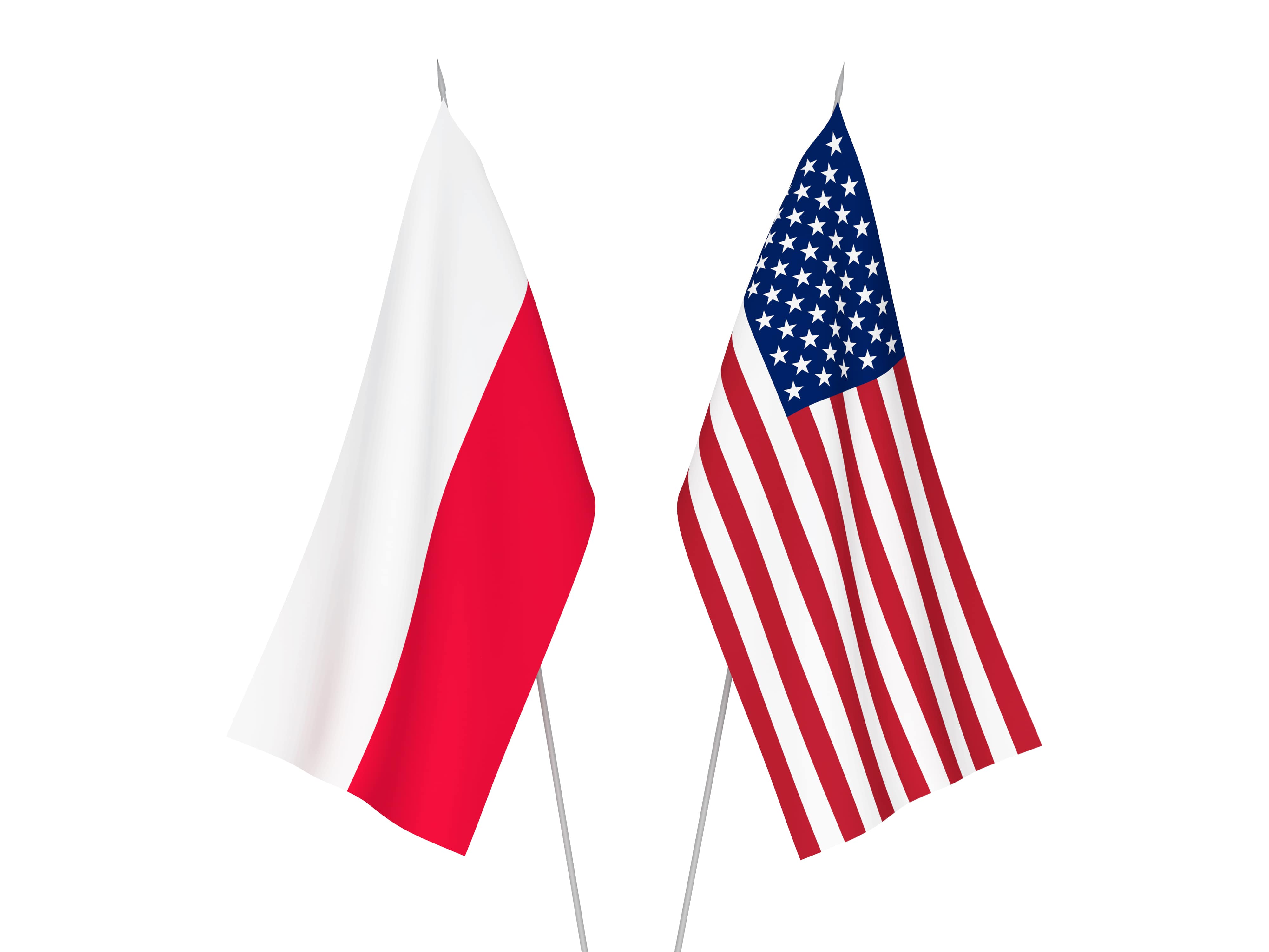 Flaga polski i USA