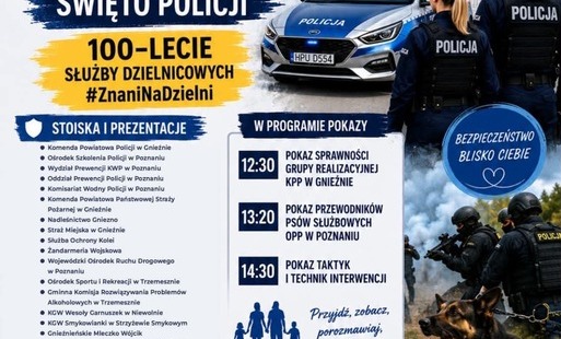 Zdjęcie do Komenda Powiatowa Policji w Gnieźnie zaprasza na Piknik z Policją